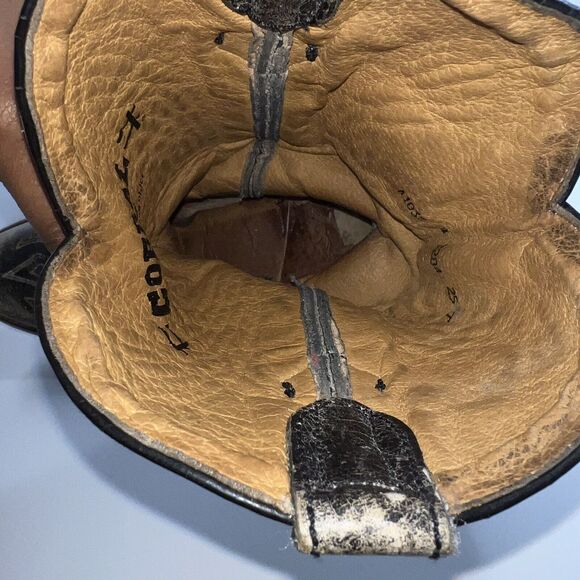 Corral Teens Wing & Cross Brown Distressed Square Toe Boots Big Girls Youth 4 - Picture 10 of 13